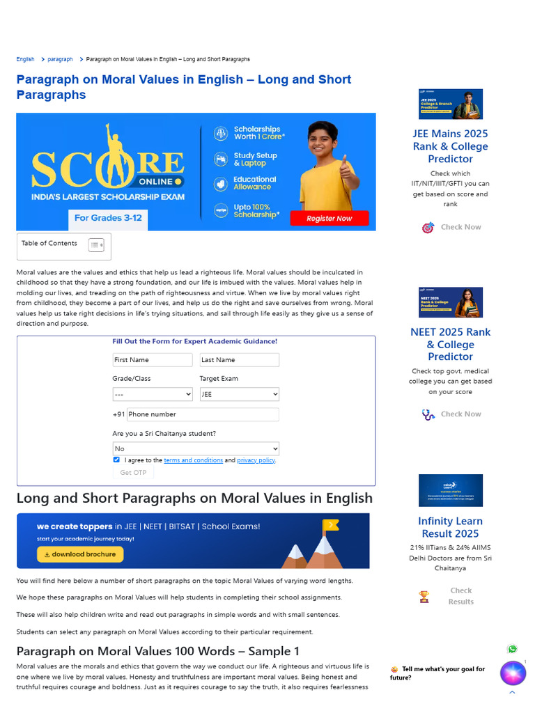 Importance of Moral Values Explained | PDF | Virtue | Courage