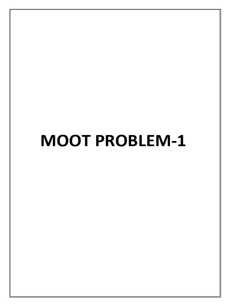 Moot Problem 1 | PDF