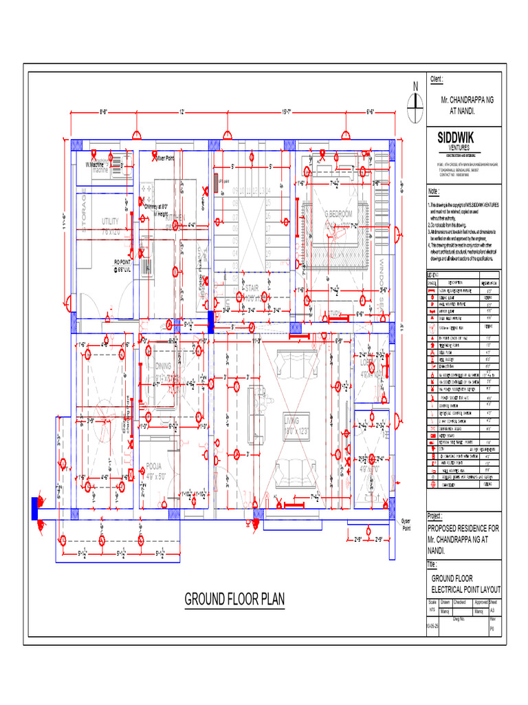 MR - Chandrappa NG Electrical Point Layout | PDF