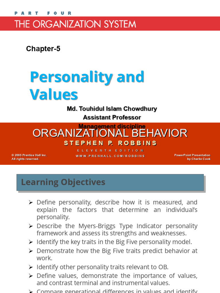 Ch 04 OB (Personality & Values) Follow 1 | PDF | Extraversion And ...