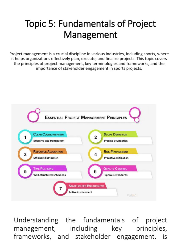 Project Management Basics for Sports | PDF | Project Management | Scrum ...
