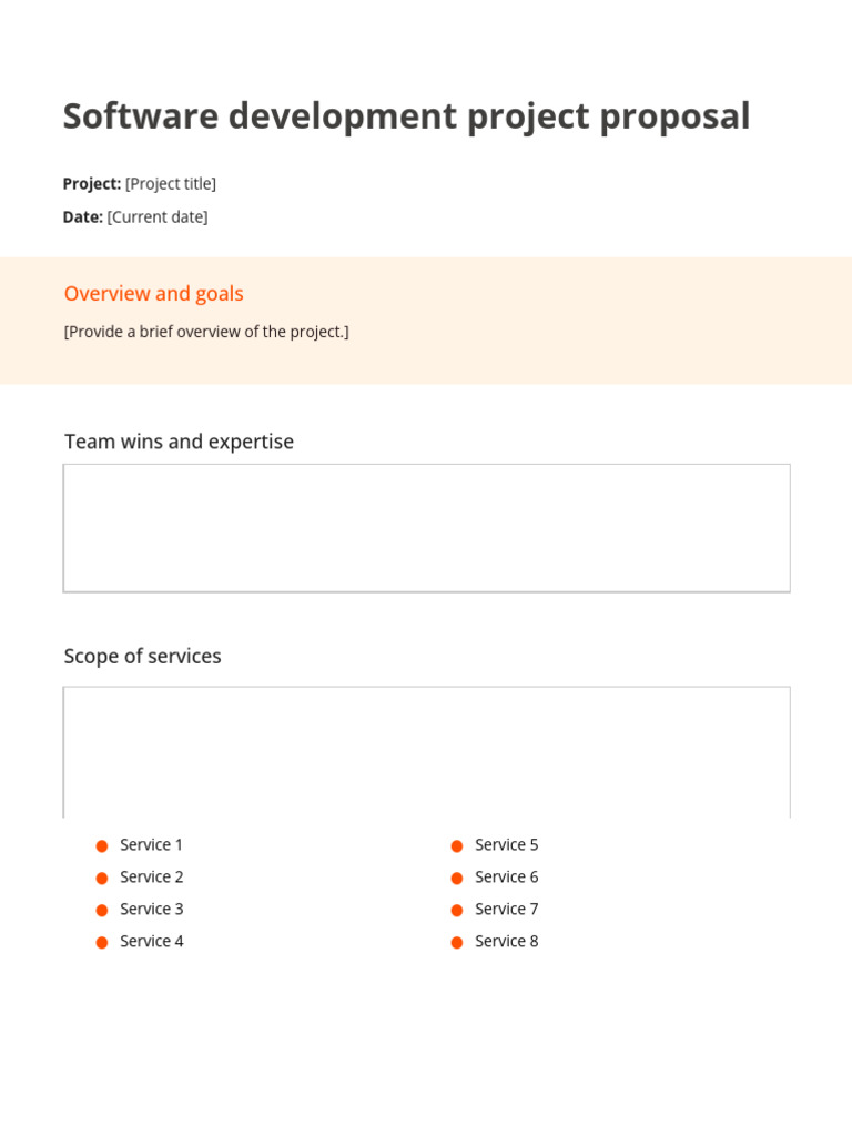 Software Project Proposal Template | PDF