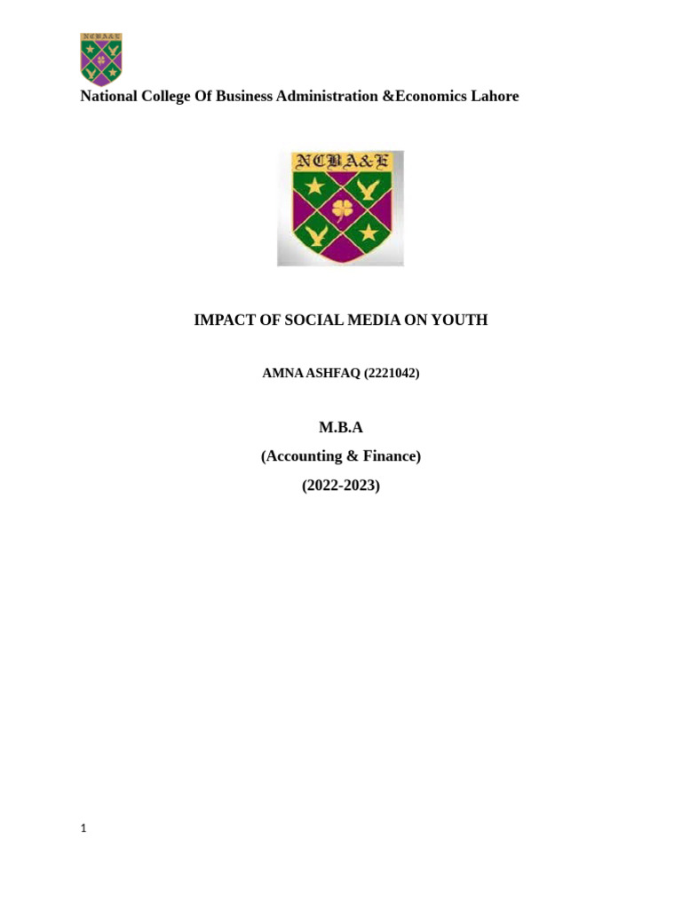 Social Media's Impact on Youth | PDF | Social Media | Popular Culture ...