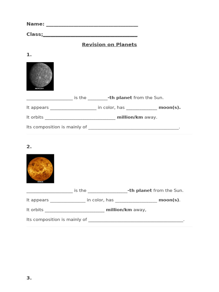 Planetary Characteristics Overview | PDF
