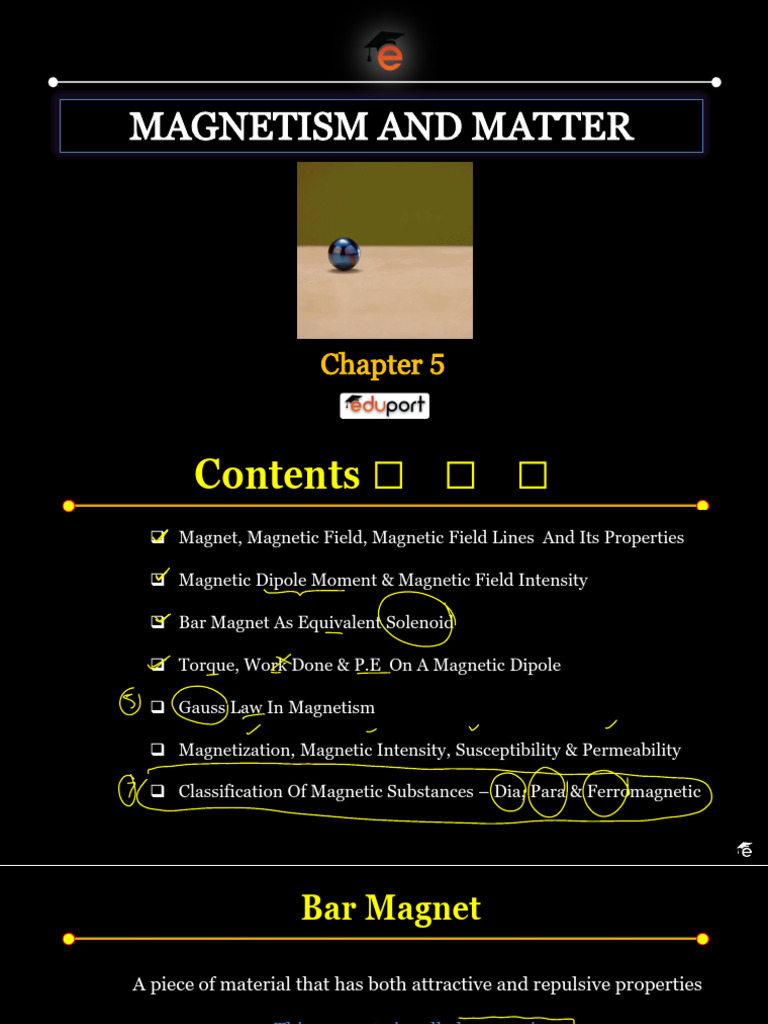 P2S BOARD Physics 5. Magnetism and Matter | PDF | Magnetic Field | Magnet