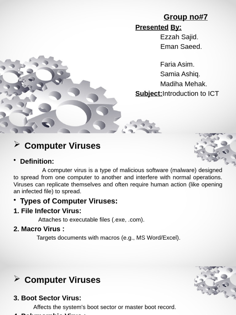 Computer Viruses Presentation | PDF | Antivirus Software | Computer Virus