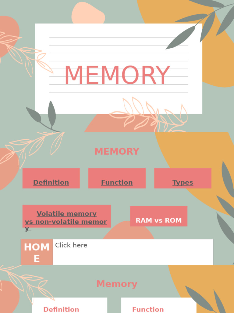 Memory Mind Map | PDF