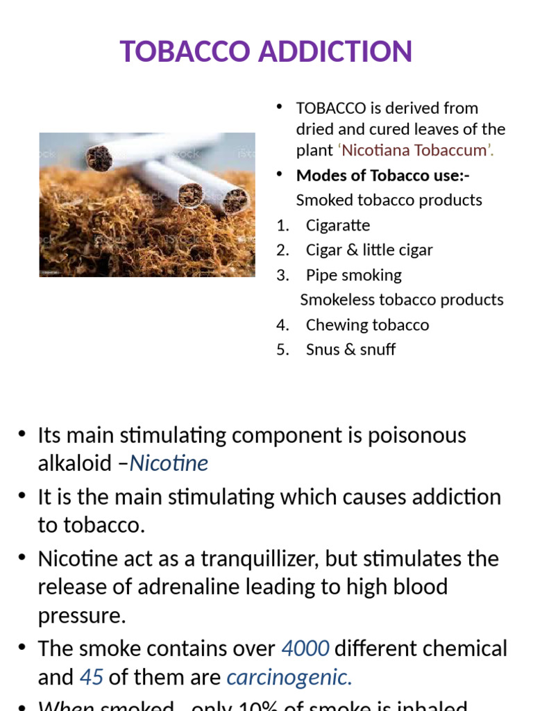 Understanding Tobacco Addiction and Effects | PDF