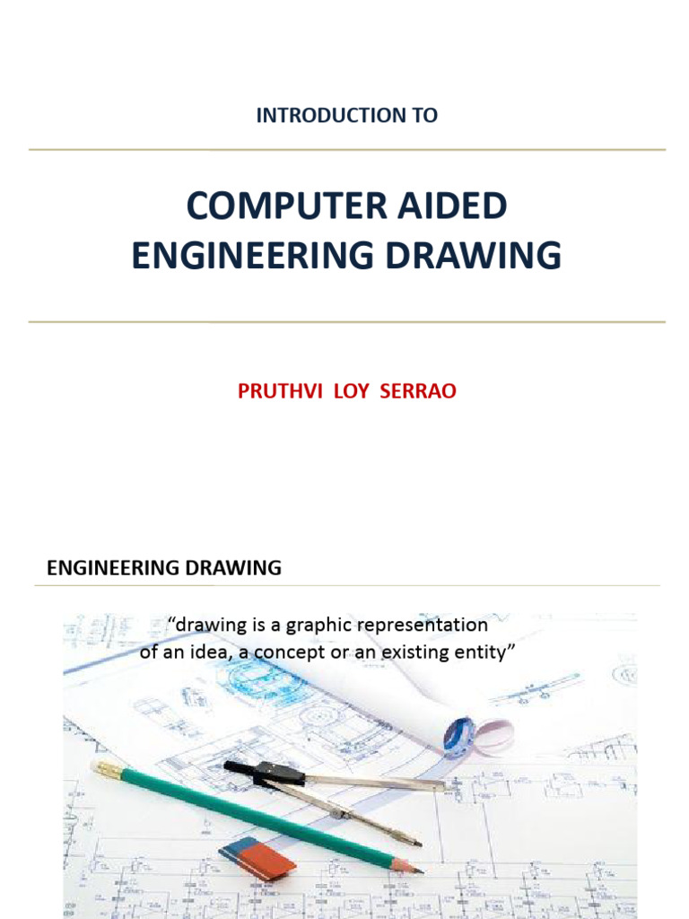 Introduction To CAED - PPSX | PDF | Drawing | Technical Drawing