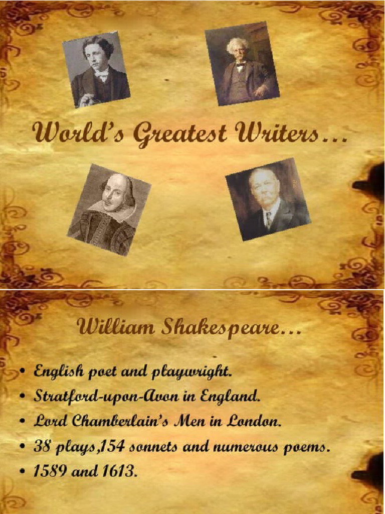 Famous Writers | PDF