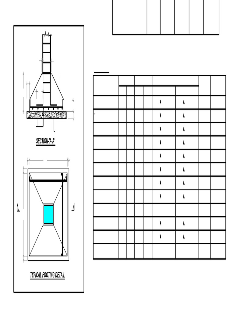 Column Foundation and Footing Details | PDF