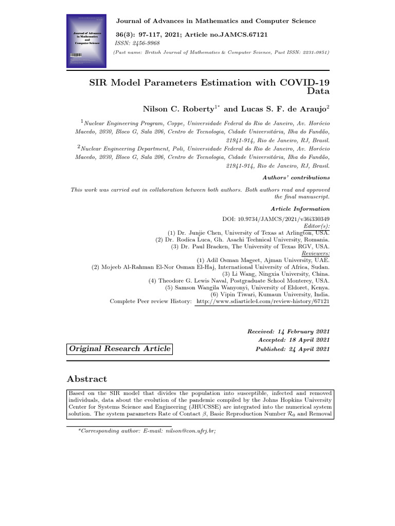 SIR Model Analysis Using Python | PDF | Mathematics | Applied Mathematics