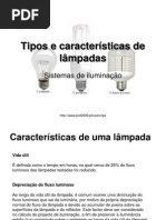 Tipos e características de lâmpadas