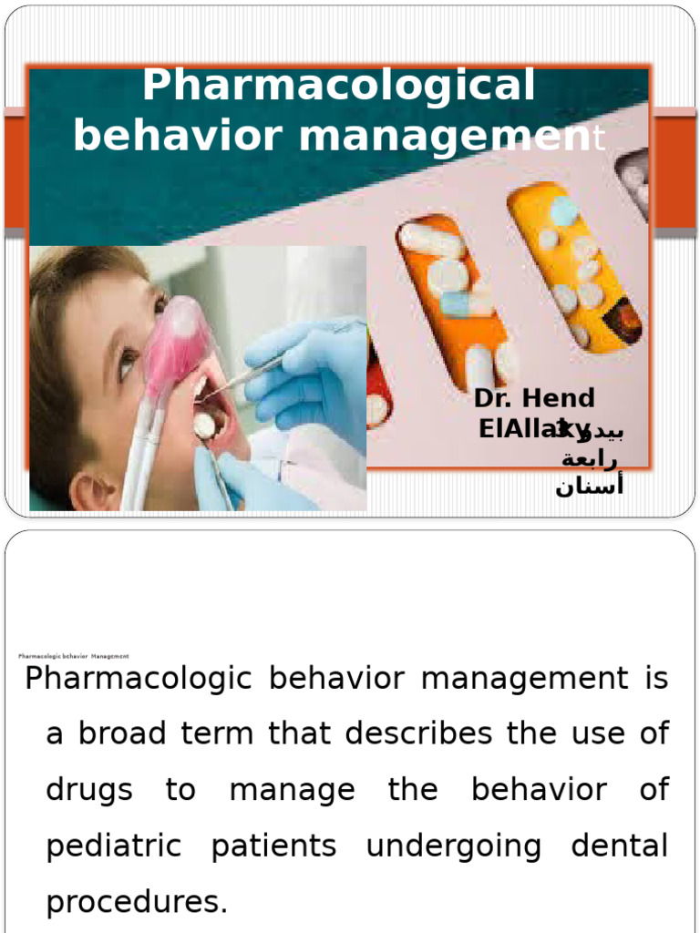 Pediatric Pharmacologic Behavior Management | PDF | Midazolam | Anesthesia