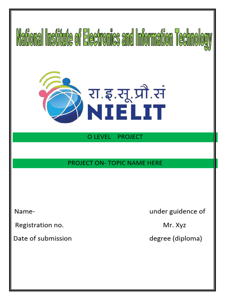 O Level Project Submission Template | PDF