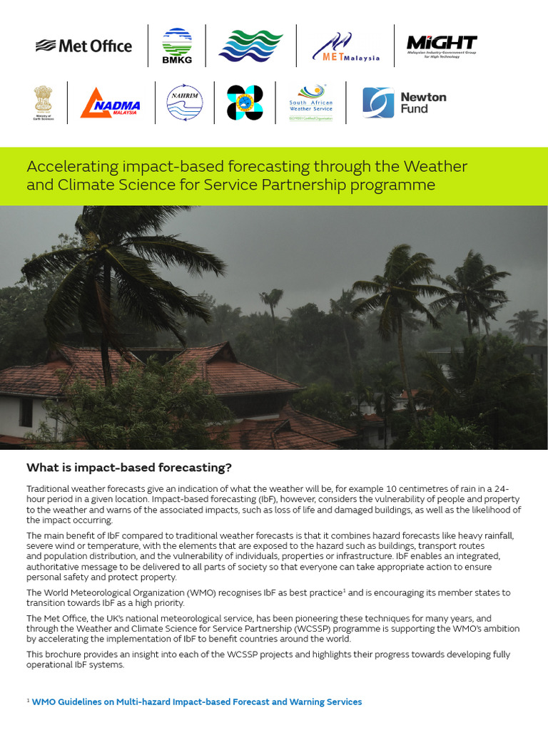 WCSSP IBF Brochure | PDF | Weather Forecasting | Weather