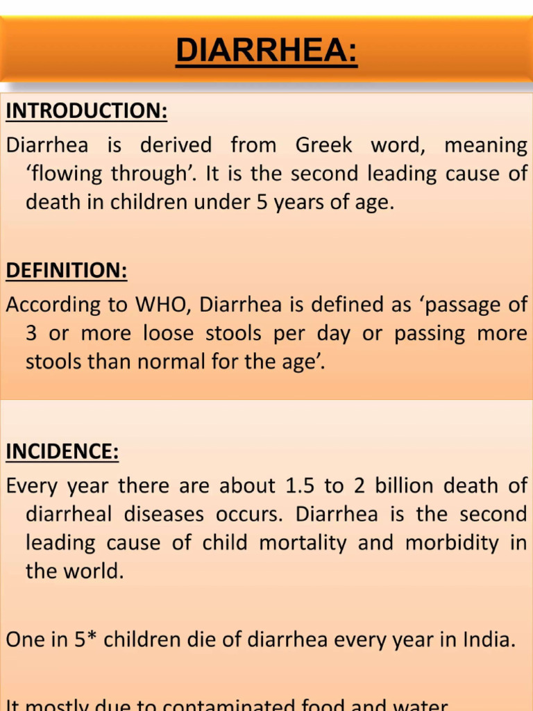 Diarrhea | PDF