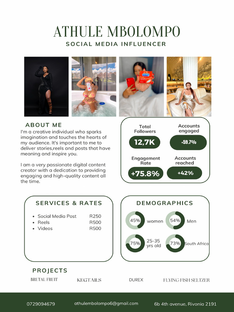 L Social Media Influencer Media Kit | PDF