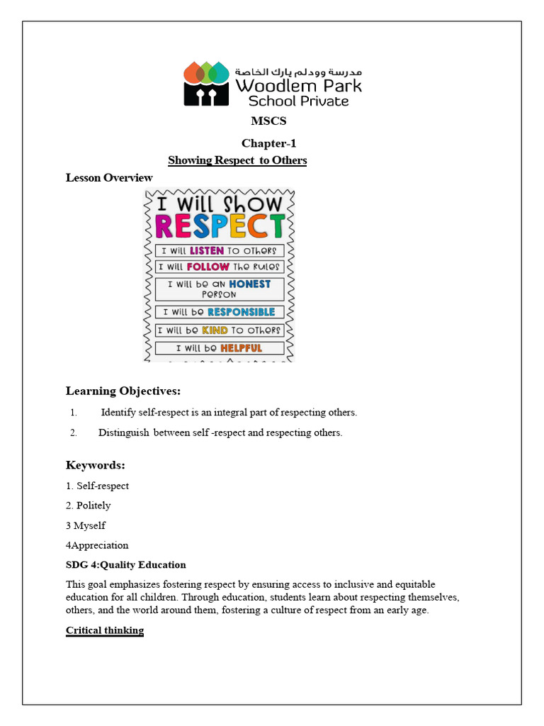 Understanding Respect in Education | PDF