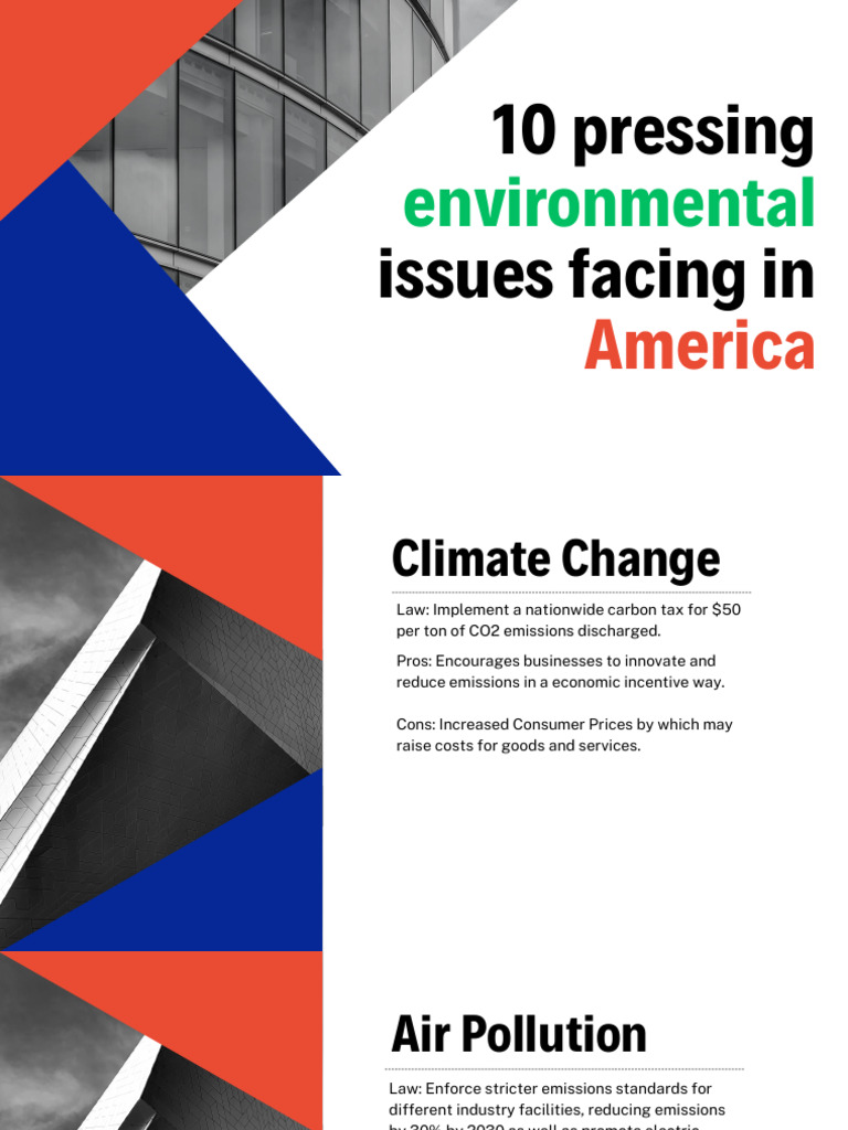 10 Pressing Environmental Issues Facing in USA | PDF | Agriculture ...