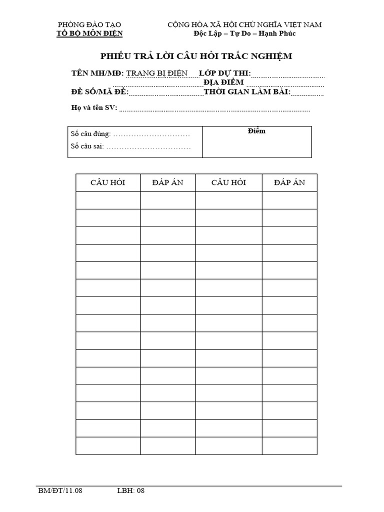 Bai KT So 1 Phan LT | PDF