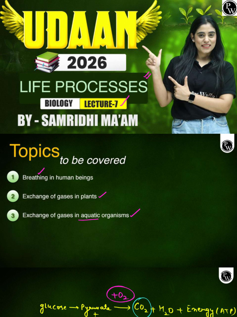 Life Processes 07 - Class Notes - Udaan 2026 | PDF