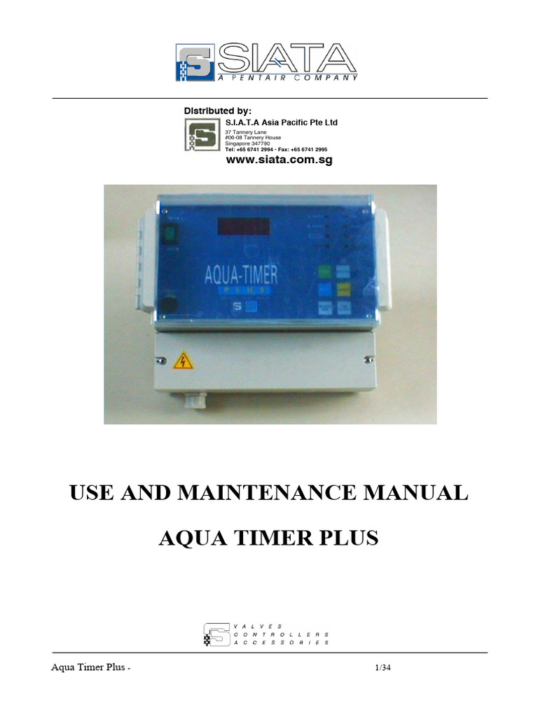 Aqua Timer Plus Valve Controller Manual | PDF | Alternating Current ...