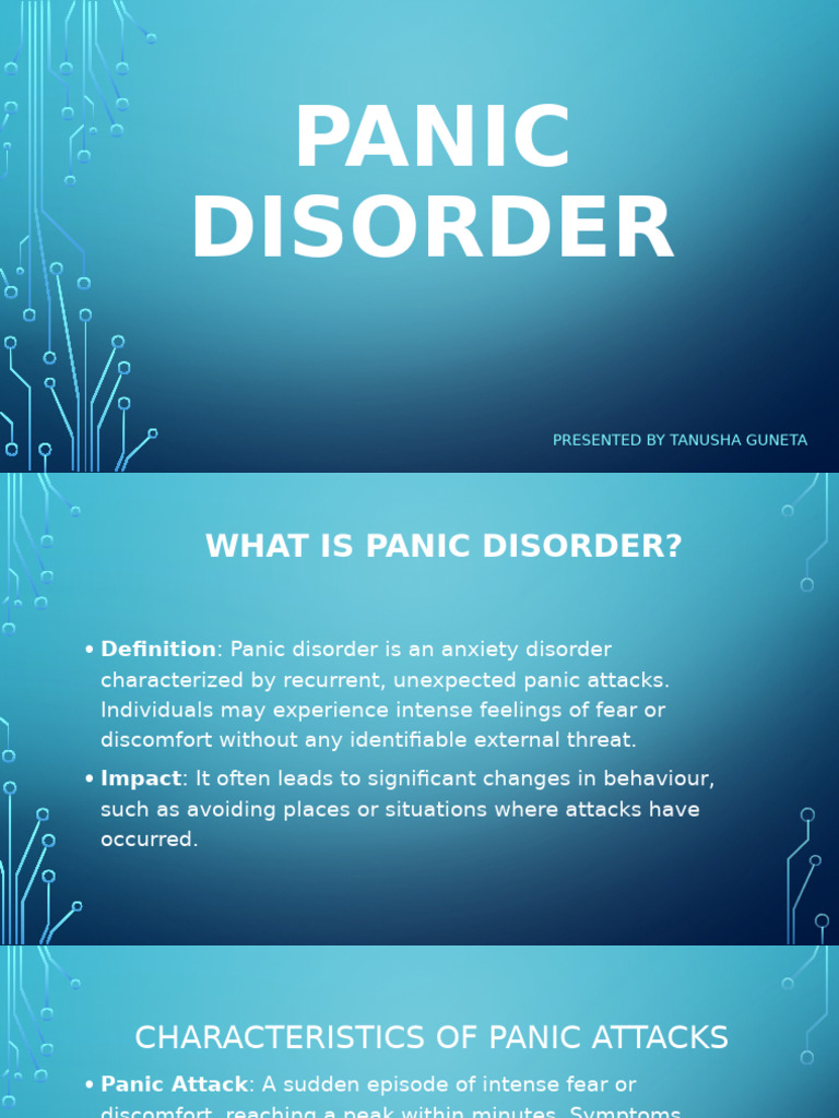 Understanding Panic Disorder | PDF | Panic Attack | Panic Disorder