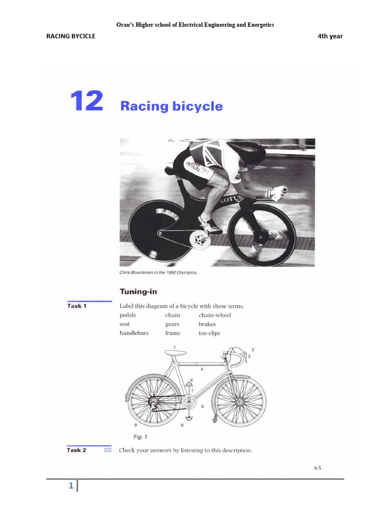 Racing Bicycle Design Improvements | PDF | Human Powered Transport ...