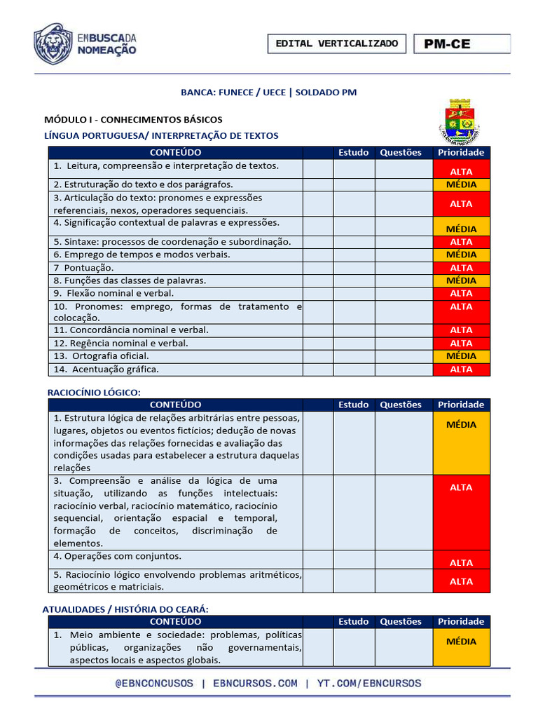 Conteúdo para Soldado PM: Prova FUNECE/UECE | PDF | Racismo ...