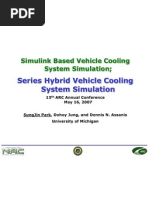 Series Hybrid Vehicle Cooling System Simulation