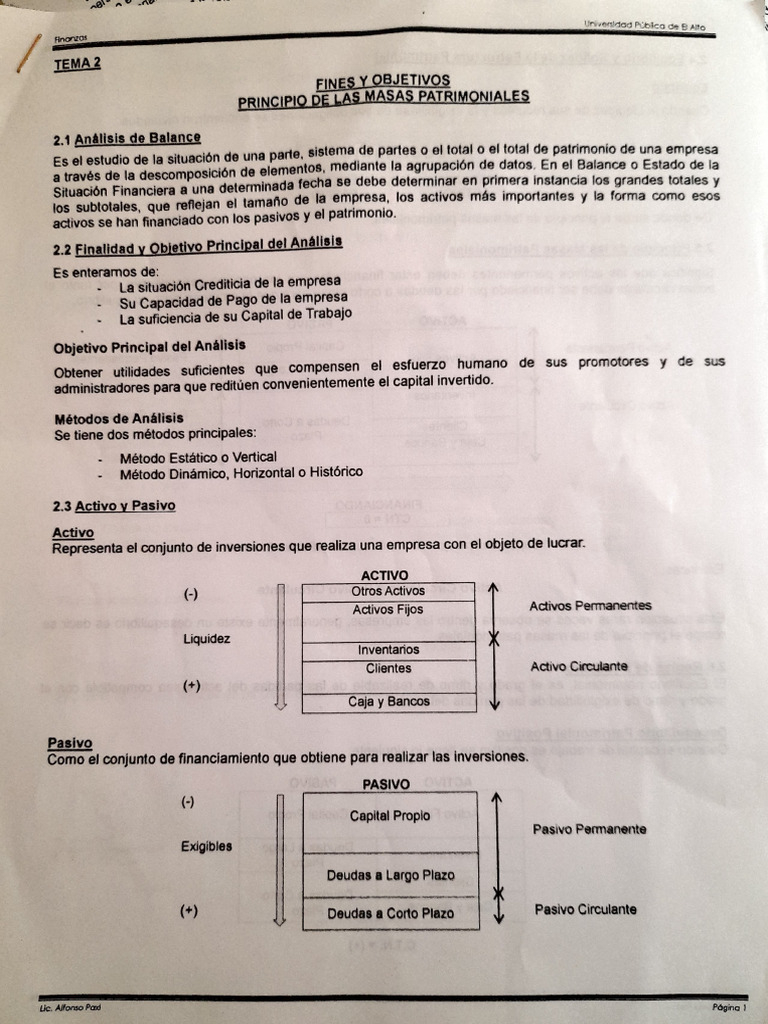 Análisis de Balance y Estructura Patrimonial | PDF | Hoja de balance ...