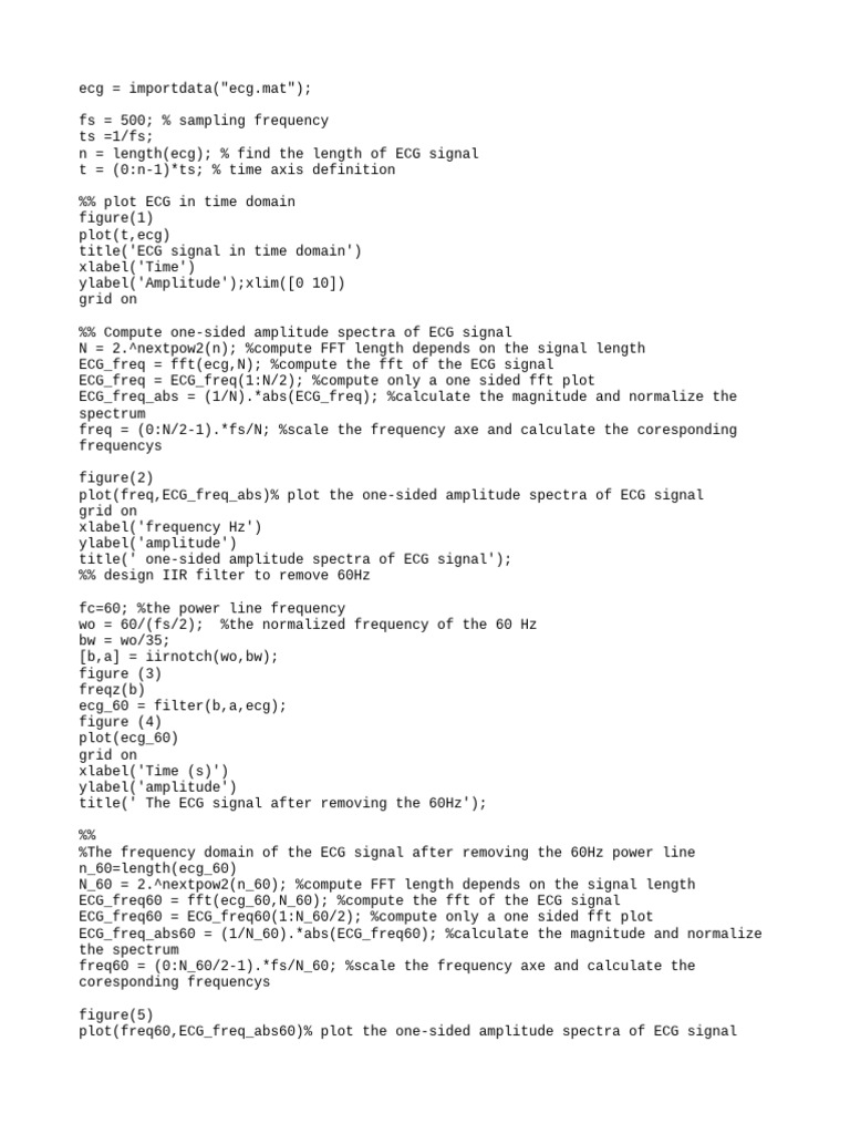 Project 1 | PDF | Spectral Density | Electrocardiography