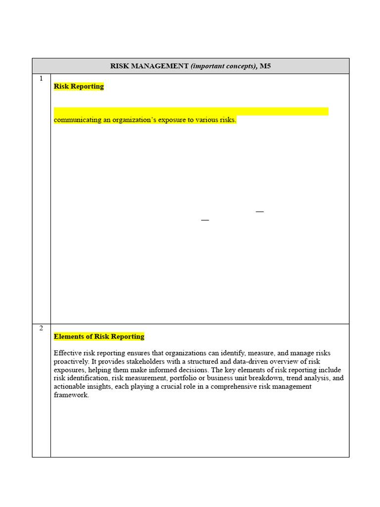Risk Reporting and Budgeting Essentials | PDF | Risk | Risk Management