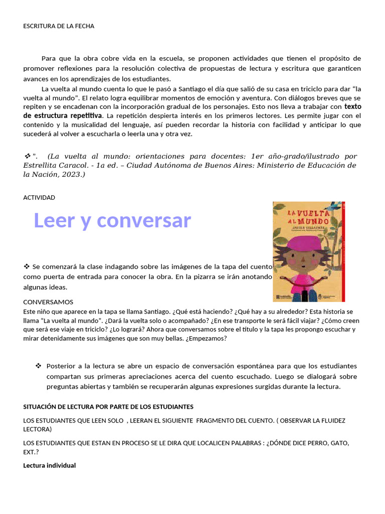 Actividades de Lectura y Escritura Infantil | PDF | Aprendizaje
