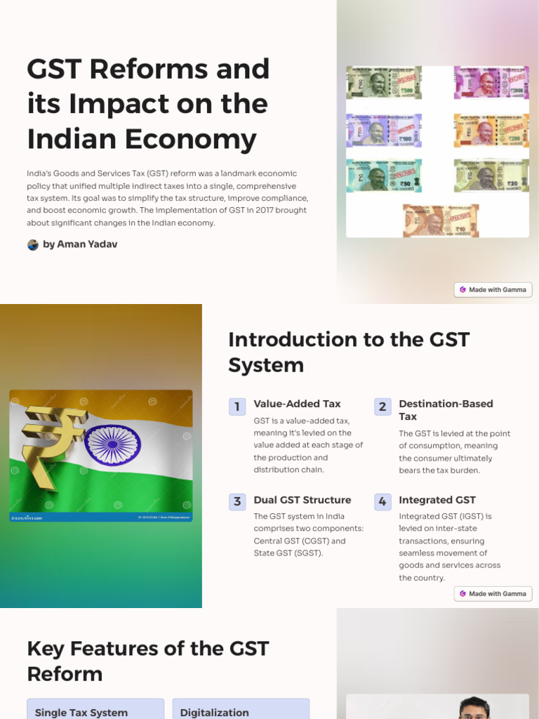 GST Reforms and Its Impact On The Indian Economy | PDF | Taxes | Value ...