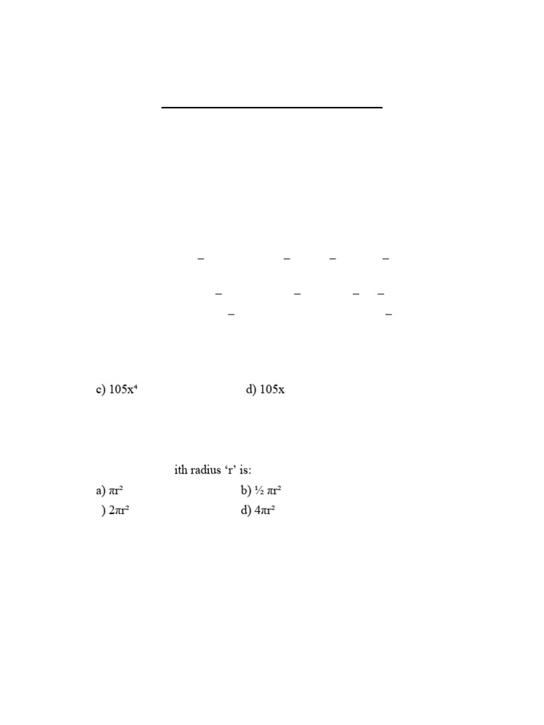 Class 8 Mathematics Model Test Paper | PDF | Area | Rectangle