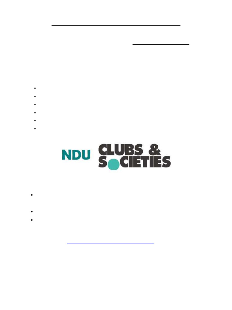 NDU Club Membership Registration Open | PDF