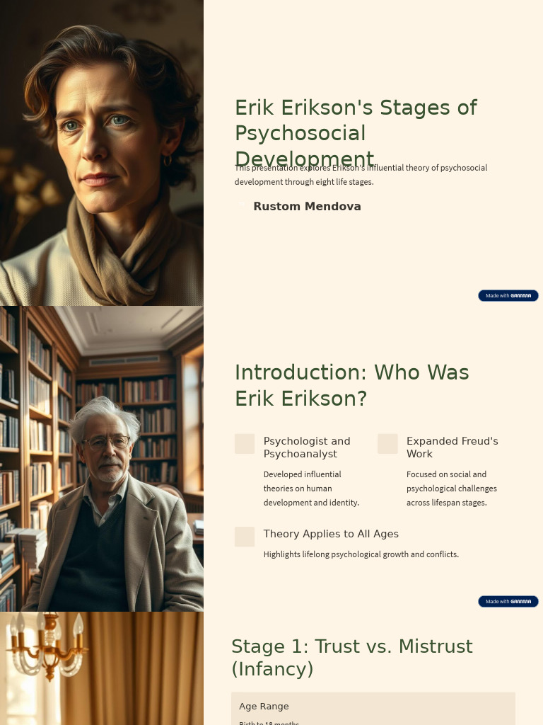 Erikson's 8 Stages of Development | PDF | Psychology | Behavioural Sciences