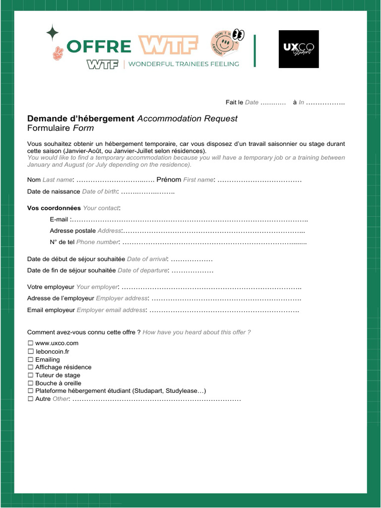 formulaire-wtf-2025-vf (1) | PDF | Gouvernement et identité