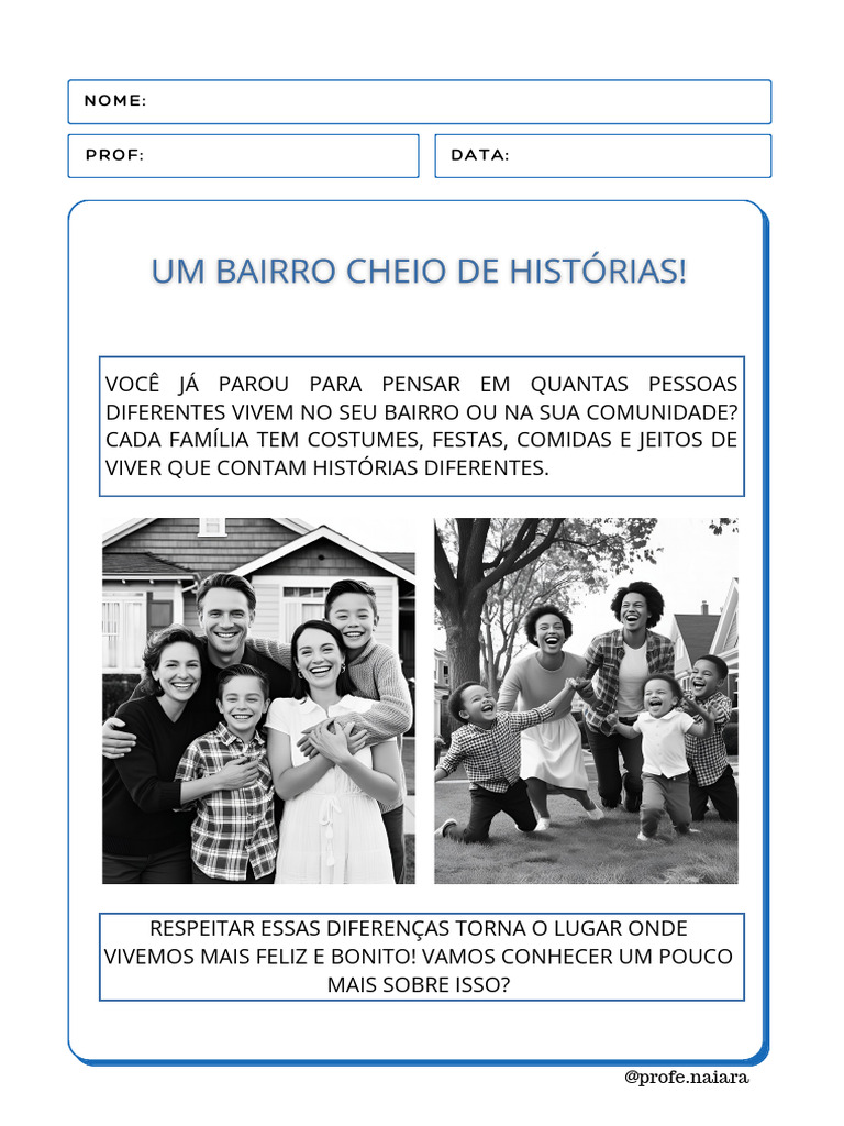 Costumes e Tradições no Bairro 2º Ano | PDF