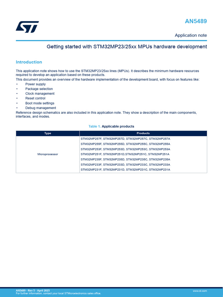 STM32MP23/25xx MPU Hardware Guide | PDF | Microcontroller | Analog To ...