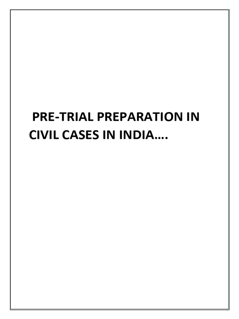 Pre Trial Prep Pdf