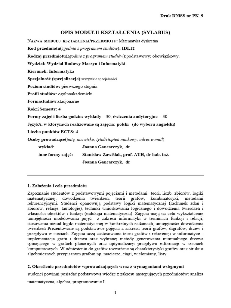 Matematyka Dyskretna Pdf