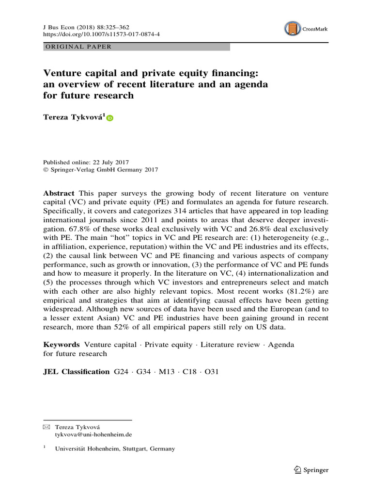 Venture Capital and Private Equity Review | PDF | Venture Capital ...