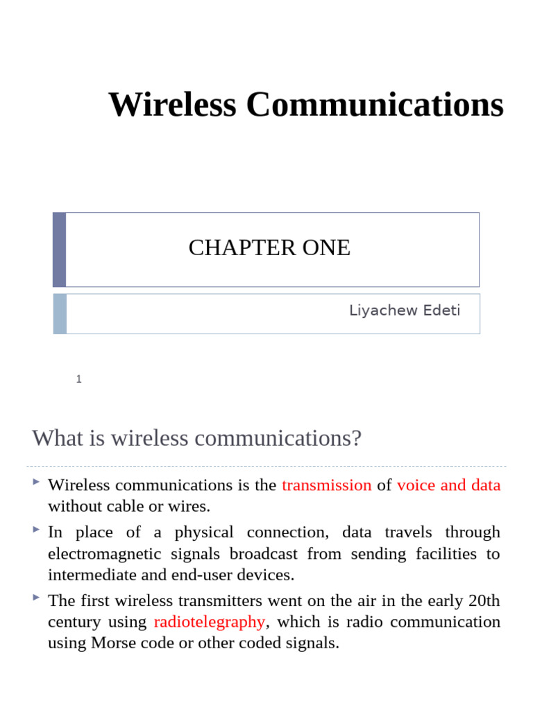 Introduction to Wireless Communications | PDF | Computer Network | 3 G