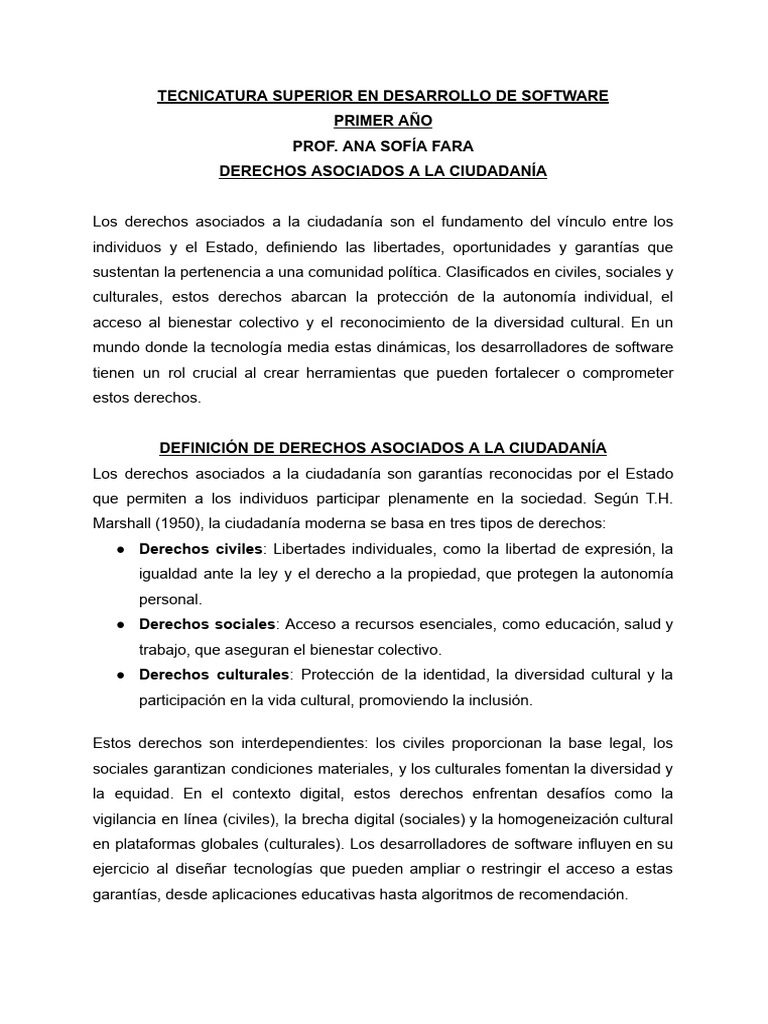 Derechos de Ciudadanía y Software | PDF | Derechos | Libertad de expresión