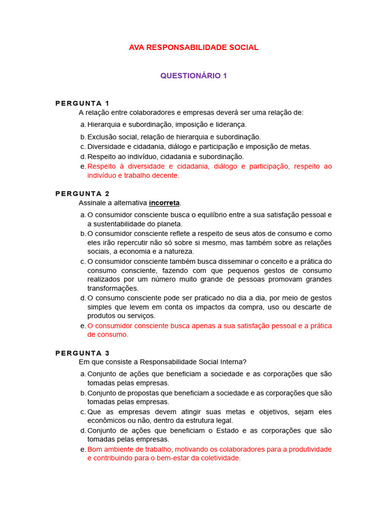 Gestão e Práticas de Responsabilidade Social | PDF | Corporações ...
