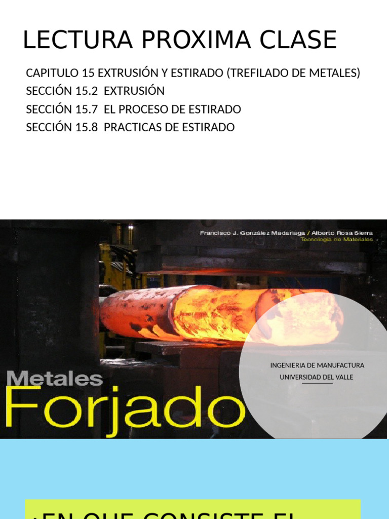 Presentación 4 - Forja | PDF | Forjar | Deformación (ingeniería)