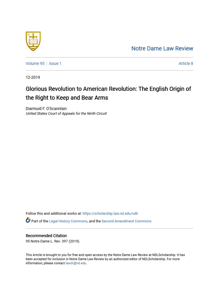 English Roots of the Second Amendment | PDF | Second Amendment To The ...
